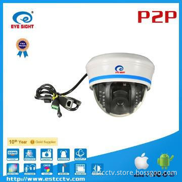P2P Megapixel IR-CUT Dome IP Video Surveillance with TF card